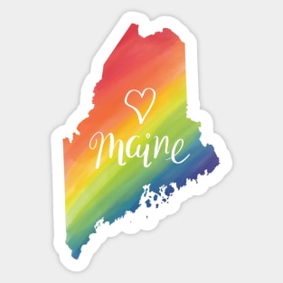 Heart Maine Sticker